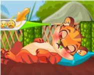 Cute tiger cub care Tom és Jerry HTML5 játék
